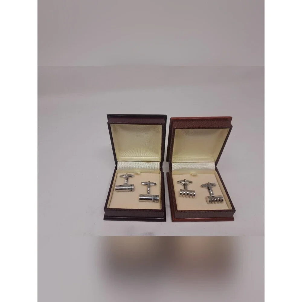 Vintage 70s 80s Men's Cufflinks Set of 2 Cuff Links High Quality